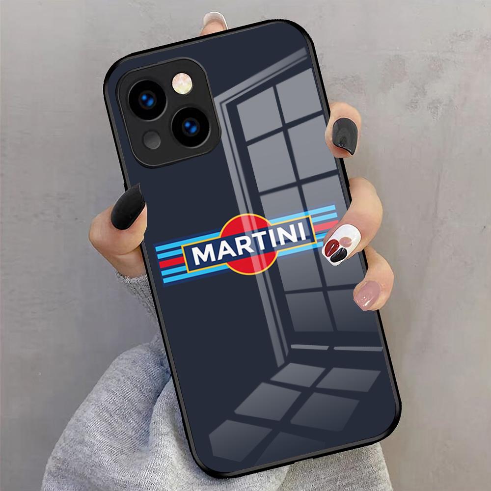 

Чехол для телефона Racing M-Martini-ES для iPhone 17 Pro Max 16 15 14 Pro Max 13 11 X Xs Xr 8 7 Plus Стеклянная крышка iPhone17