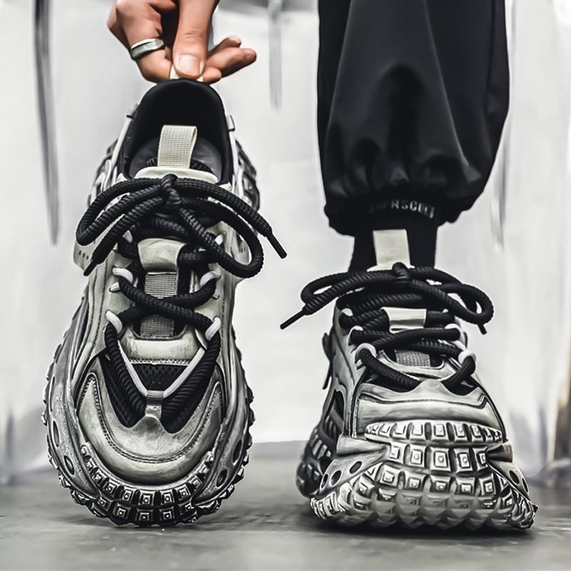 Spring men's shoes new breathable mesh youth sports shoes men's trend versatile tire sole platform shoes men