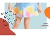 Girls' Tie-Dye Long-Sleeve Two-Piece Swimsuit Set with Short Skirt