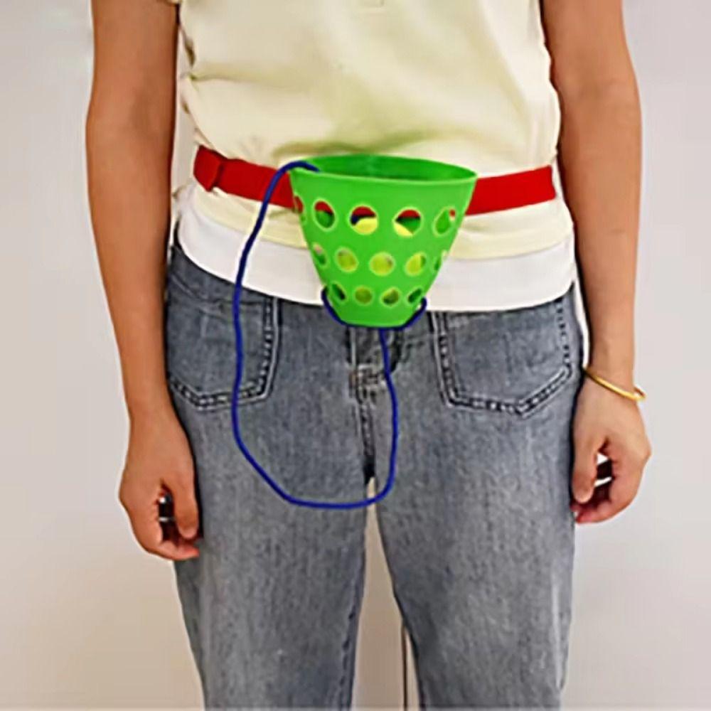 Eye Waist Coordination Swing Bucket Game Interactive Catch Balls Swinging Ball Game Outdoor Toy
