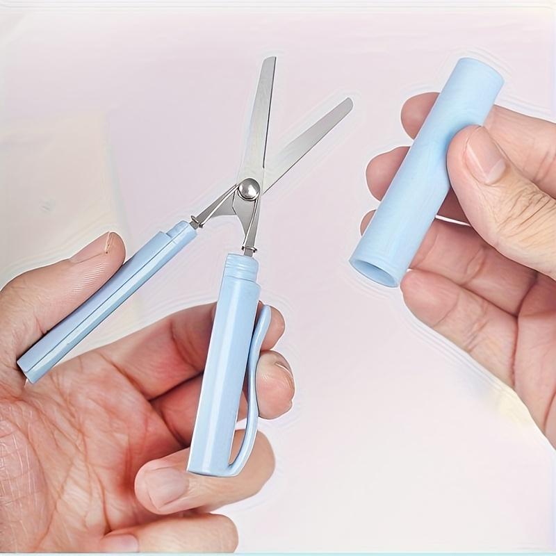 Mini Folding Pen Scissors Portable Safety Craft Scissors for Students Office