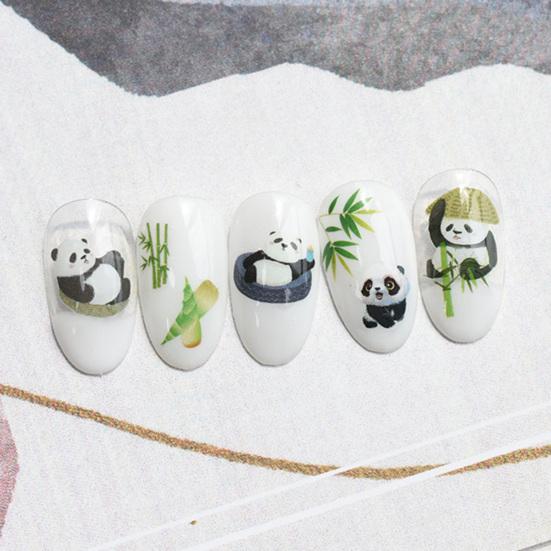 Cute Panda Leaf Design Nail Sticker Decorative Paste Easily Self-Adhesive DIY Paper Nail Art Stickers Nail