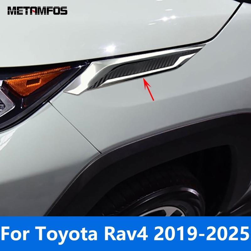 Accessories For Toyota Rav4 Rav 4 -   2024 2025 Chrome Head Light Lamp Eyelid Eyebrow Headlight Molding Trim