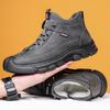 Cotton Shoes Men's Winter High-top Outdoor Mountaineering Waterproof and Non-slip Fur Integrated Snow Boots Men's Velvet Warm Cotton Shoes