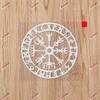 6'' Weißer Vegvisir Wikinger Runenkompass Aufkleber Wikinger Odin Nordisch Vinyl