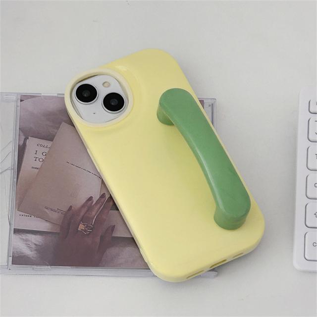 

Ins корейский милый чехол с ручкой-подставкой для конфет и мыла Macaron для Iphone 14 13 12 11 Pro Max X Xs Xr глянцевый противоударный мягкий чехол Funda Case & Holder