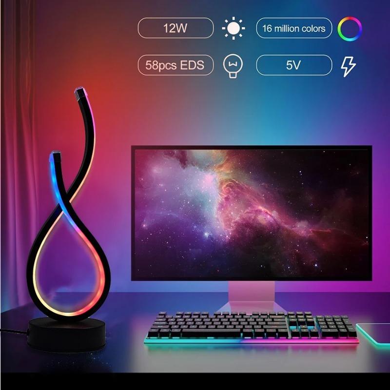 2026 LED Desk Lamp for Bedroom Bedside RGB Colorful Creative Decorative Mood Heart-Shaped Wine LED Table Bar Light USB Powered