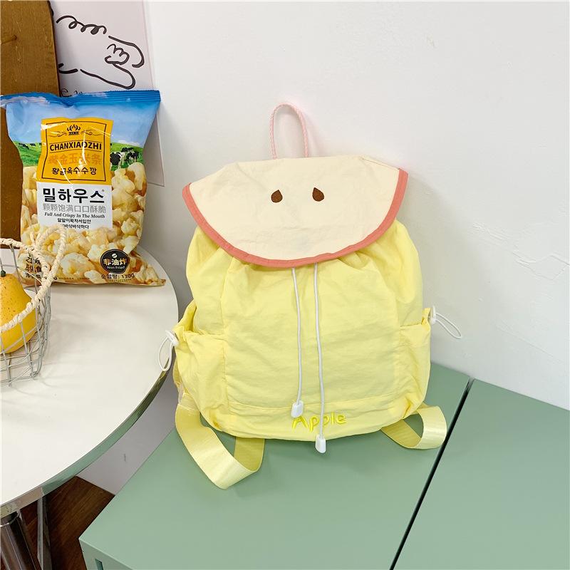 Schoolbag Summer Dopamine Contrasting Color Drawstring Backpack Colorful Fruit Department Student Travel Foreign Style Cute Backpack Tide