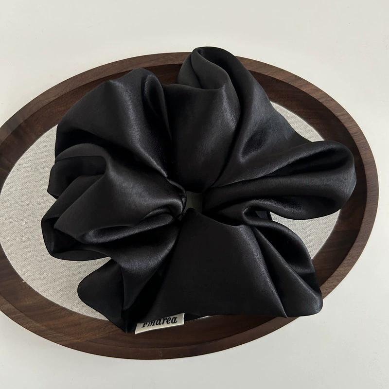 korea big silk scrunchies for women elastic  blue hair tie girls large hair rubber bands satin scrunchies hair accessories