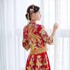 Pearl Butterfly Tassel Flower Earrings Hair Stick Chinese Style Crown Bridal Wedding Jewelry Set