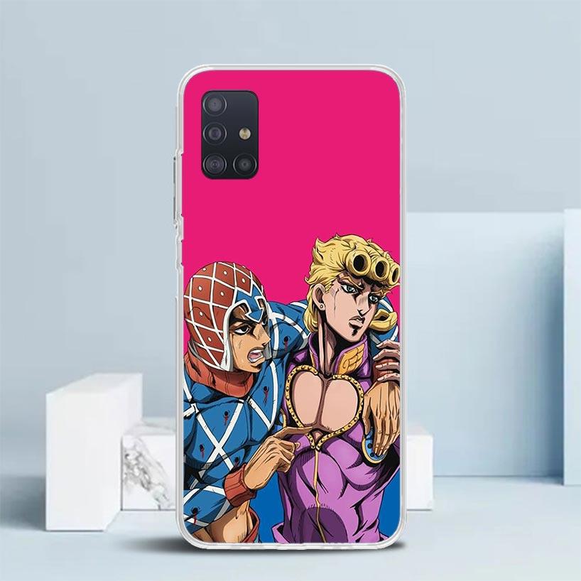 JoJo Adventure Giorno Giovanna Soft Cover for Samsung Galaxy A12 A22 A32 A52 A72 A02S Phone Case Note 20 Ultra 10 S10 Plus A51 A
