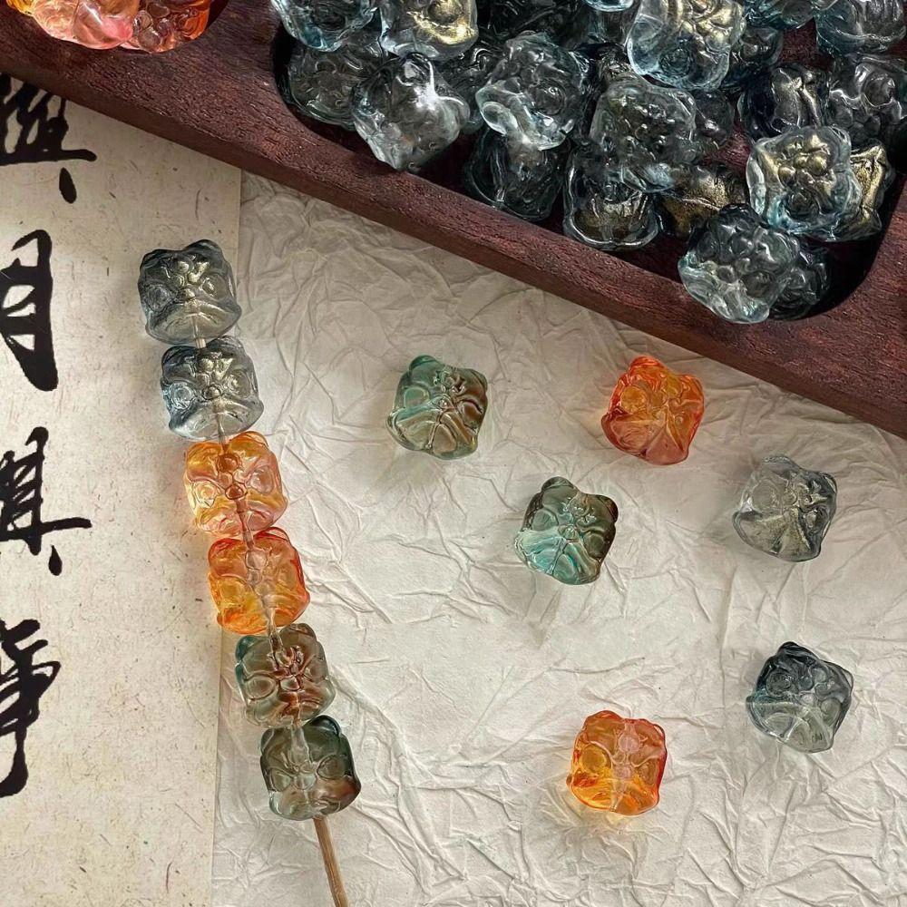 

60Pcs Transparent DIY Beads Handmade Jewelry Making Accessories Crystal Glass Beads Necklace making рожевий