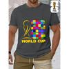 Men'S Short-Sleeve T-Shirt Featuring a Fun FIFA Football Design for The 2026 Usa-Canada-Mexico World Cup, Perfect for Street Style.