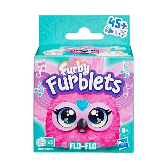 Hasbro Furby Furblets Flow Flow Mini Friend, Electric Plush Toy, For Boys and Girls, Ages 6+, Pink, Flamingo, Furby Language, Music G1699 Genuine
