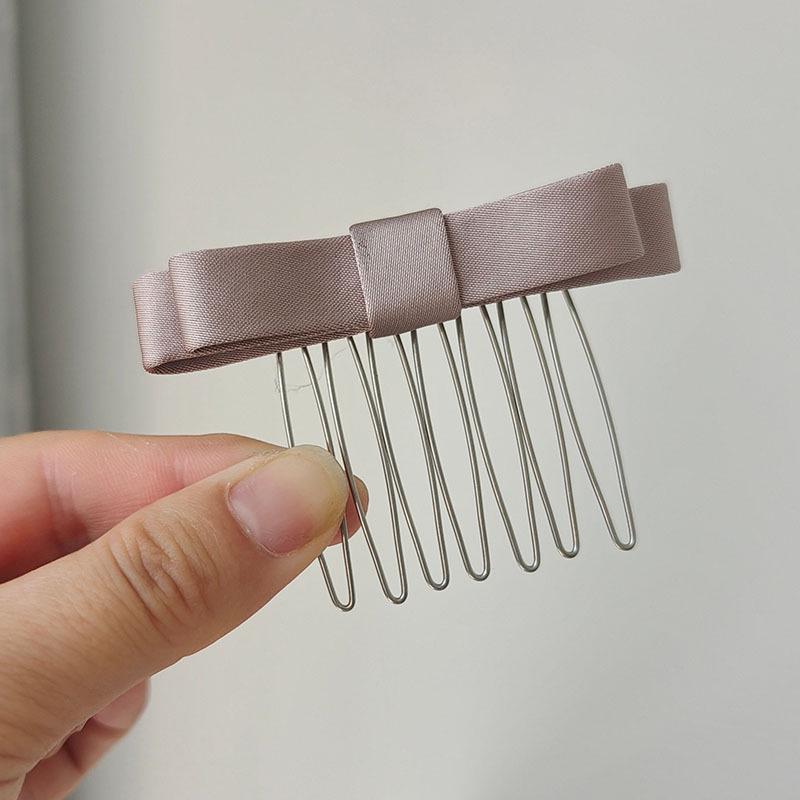 Anti-Slip Bow Bangs Hair Comb Clip - Stylish, High Skull, Internet Celebrity Hair Accessory