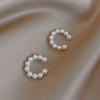 Korean Pearl Ear Cuff Clip Earrings Non-Piercing Bone C-shaped Without Puncture Minimalist Earrings For Women Fashion Jewelry
