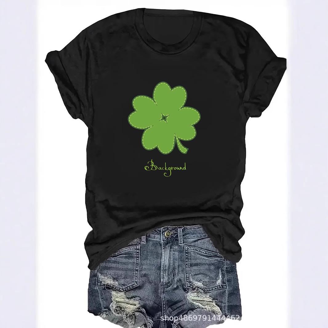 

Women s Cross-Border Fashion Round Neck T-Shirt Small білий