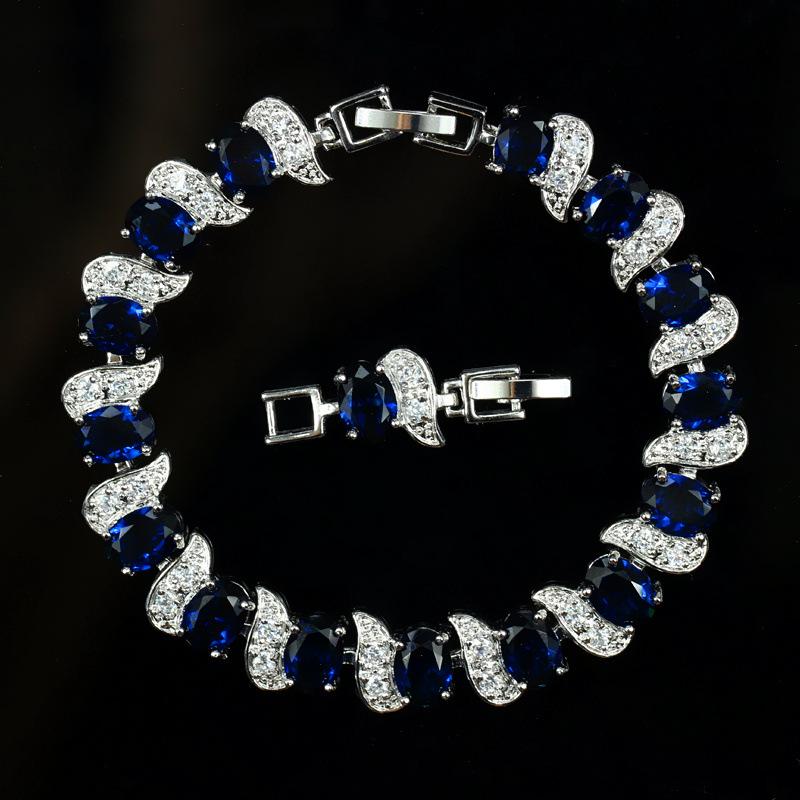 Crystal Jewelry Zircon Inlaid Real Gold Bracelet Popular Jewelry