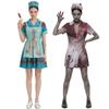 Halloweenský kostým zombie sestřičky Strašidelný tmavý zakrvácený kostým sestřičky Cosplay Dva volitelné kostýmy pro párty s thrillerovou tématikou Role-playing kostým