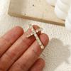 1 Piece Cross Pendants 304 Stainless Steel 18K Gold Plated Religious Clear Cubic Zirconia Charms for DIY Necklace 3.3cm x 2cm
