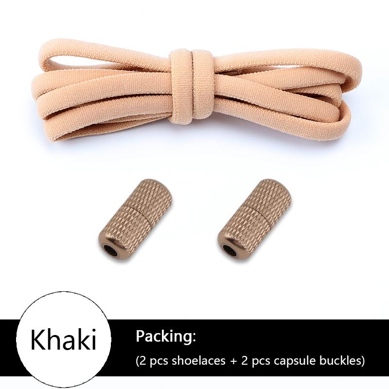 Colorful Elastic Semicircle No-Tie Shoe Laces for Sneakers Kids & Adults Metal Lock Lazy Laces Boot Shoe Strings