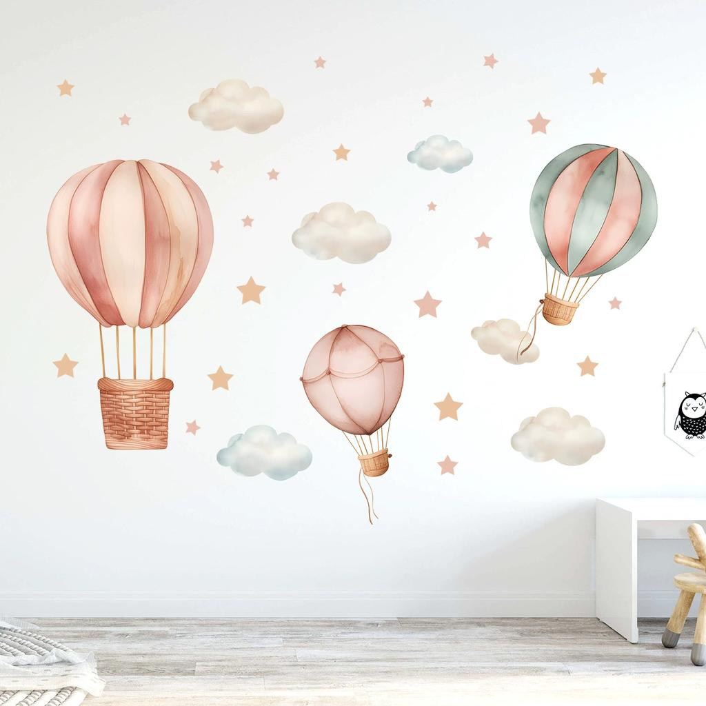 Good Night Animal Star Cloud Self-adhesive Wall Sticker Cartoon Panda Elephant Children's Room Decoration Sticker