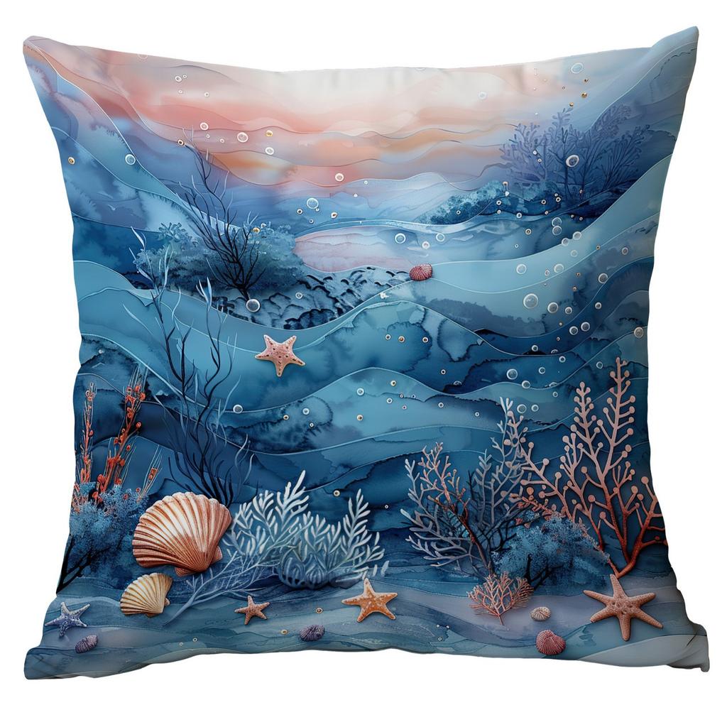 New Fantasy Underwater World Coral Pearl Shell Pillowcase Home Sofa Cushion Cover