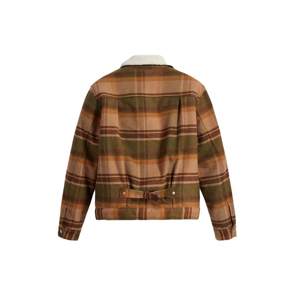 Levis Type I Plaid Sherpa Trucker Jacket Men Jacket A4882-0006