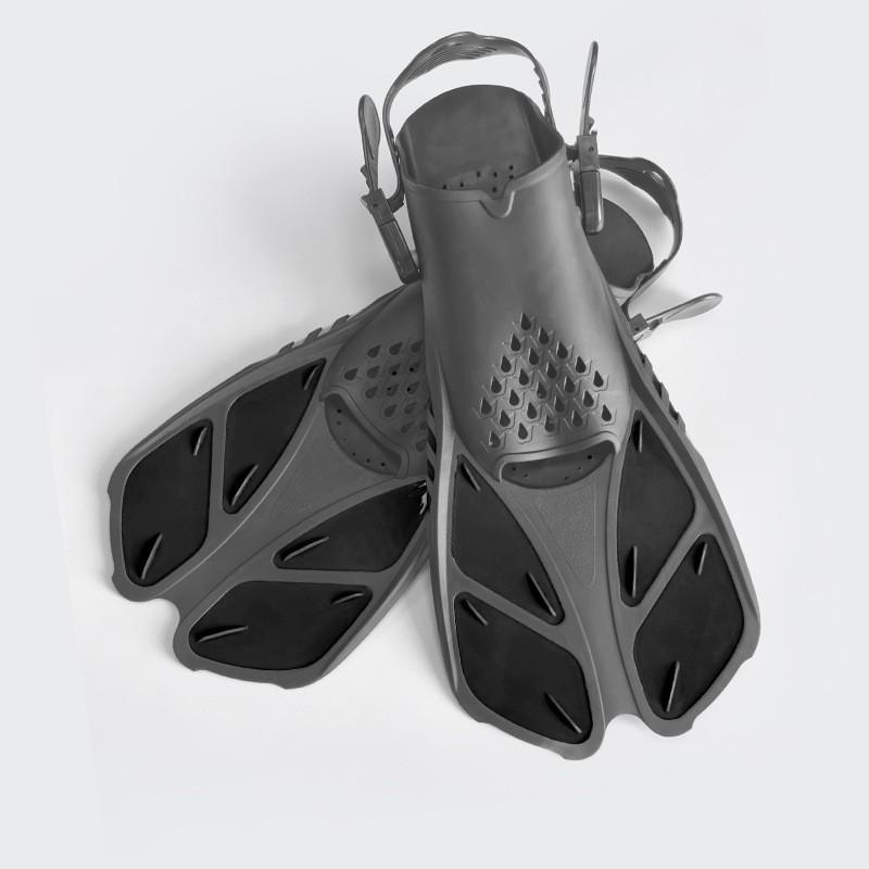 Adjustable Adult Swimming Fins Freestyle Breaststroke Freediving Training High-Elastic Silicone Short Blade Small-Medium