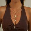 Retro Cross Pendant Multi-Layer Necklace: Niche Clavicle Chain for Women.