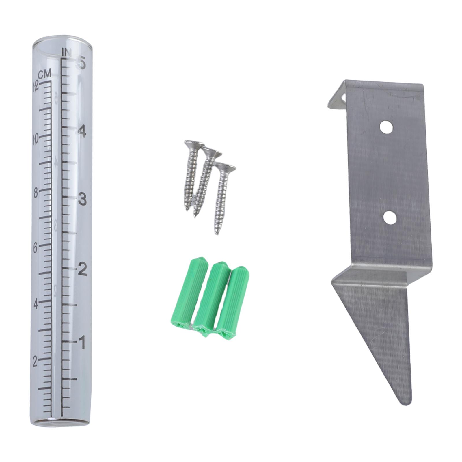 

Набор дождемеров Точный инструмент для измерения осадков Дождемер с устойчивой к ржавчине подставкой для сада, балкона и террасы