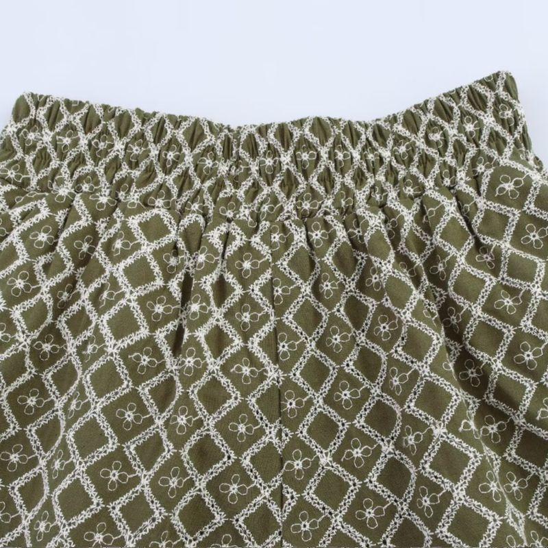 Kaslead New Women clothes Western Style Fashion Hollow Embroidery Casual Shorts 8073186