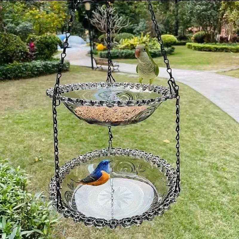 Hanging Bird Feeder and Bath for Garden or Balcony