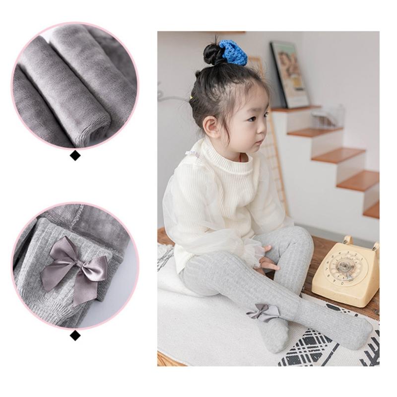 Girls Stretchy Tights Pantyhose Winter Leggings Kids Leg Warmer Child Autumn Leggings Thick Velvet Fleece Lined Leggings