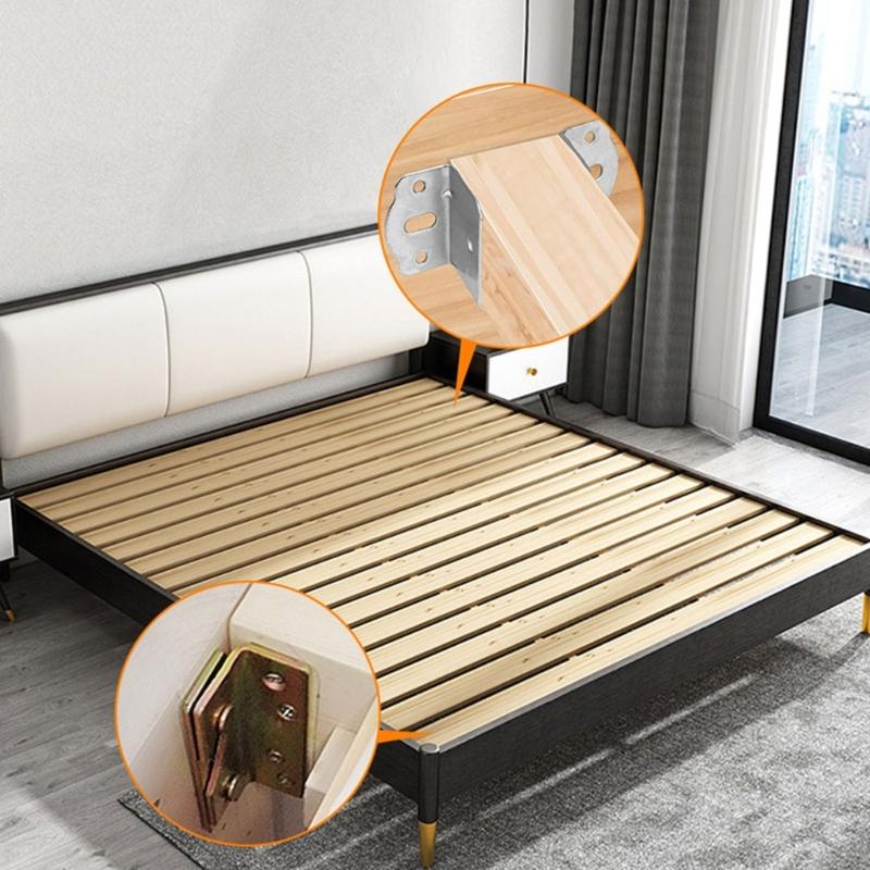 8 pezzi Connettori per Letto Staffe Metalliche per Mobili Morsetti per Telaio del Letto set per Supporto Stabile del Telaio del Letto e Protezioni Anticorrosione