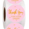 50-500pcs Round Gold Foil Thank You For Your Order Stickers 1 Inch Wedding Pretty Gift Cards Envelope Sealing Label Stickers