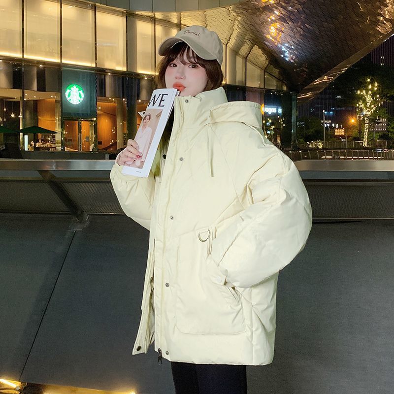 Thickened Short Puffer Coat Women Korean Loose Winter Jacket Warm Cotton Outfit