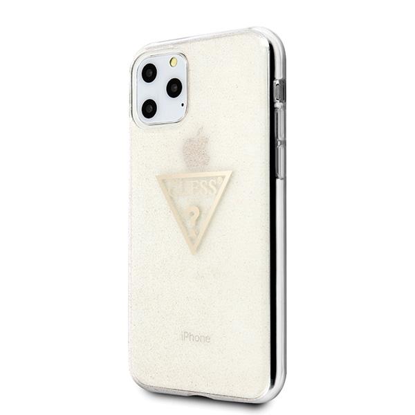 Guess Guhcn58Sgtlgo Iphone 11 Gold Hard Case Glitter Triangle