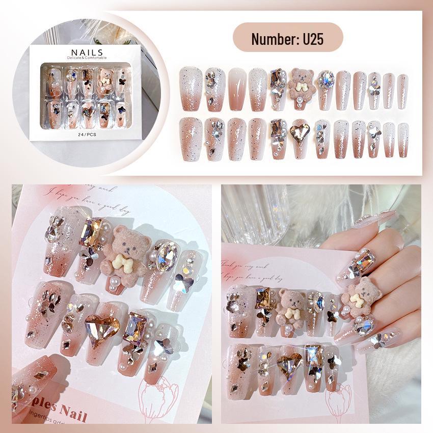 High-End Handmade Nail Art: Pure Desire Style Rhinestone Nail Stickers Collection.