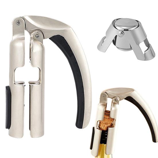 Flaschenöffner, Korkenzieher und Weinverschluss, einfach zu bedienender Korkenzieher, Sektkorkenzieher