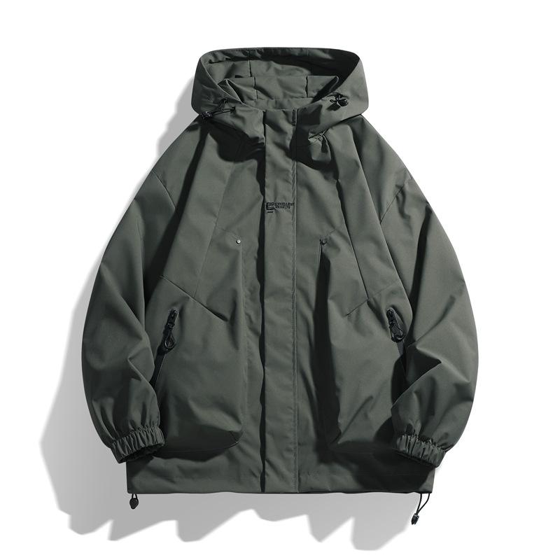 

Куртка мужская с капюшоном осенне-зимняя новый стиль мужская молодежная для спорта на открытом воздухе универсальная с выраженной индивидуальностью модная повседневная куртка 3XL