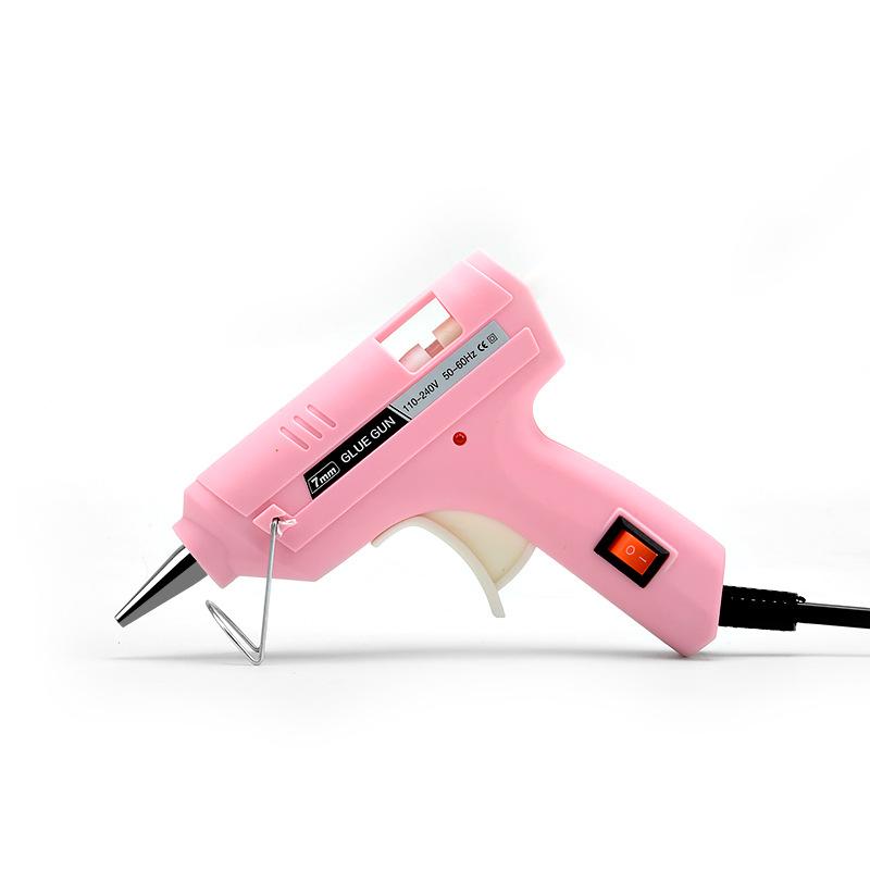 1pc Home Handmade 7mm Hot Melt Guns Small DIY Glue Gun for Children Fast Heating Anti Drip Hot Glue Guns Suitable for Handmade Jewelry Frame Models