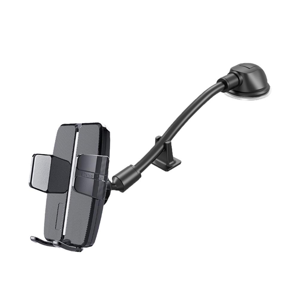 Universal Car Phone Holder with Flexible Hose and Magnetic Suction Cup for Windshield Navigation