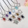 Natural Egg-Shaped Butterfly Crystal Pendant - Popular Hanging Ornament Decoration