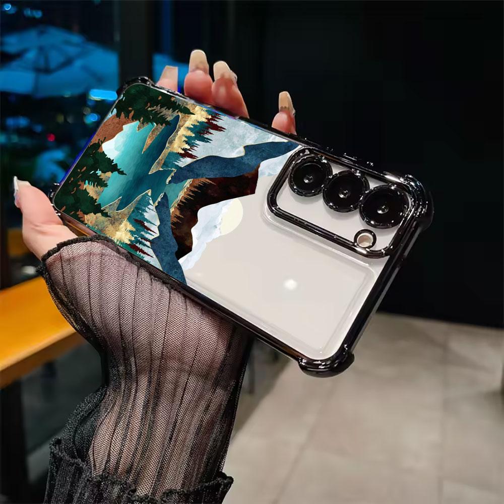 Scenery Painted Lake Forest Coque For Galaxy S26 Ultra Phone Case For Samsung S26 S25 S24 S23 S21 Ultra S20 FE S25 Plus 5G Cover