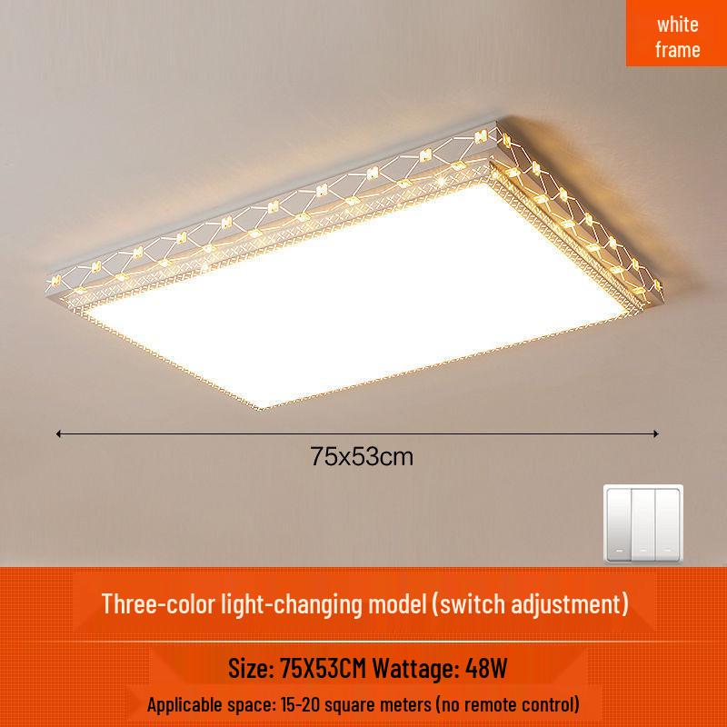 LED Ceiling Light: Simple, Atmospheric Round Fixture for Living Room, Dining Room, Study, and Bedroom.