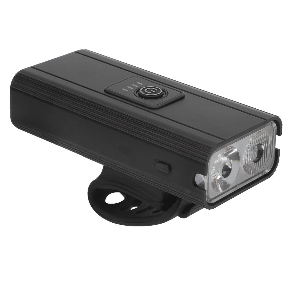 Bike Front Light USB Rechargeable LED Battery Indicator Waterproof Bicycle Headlight