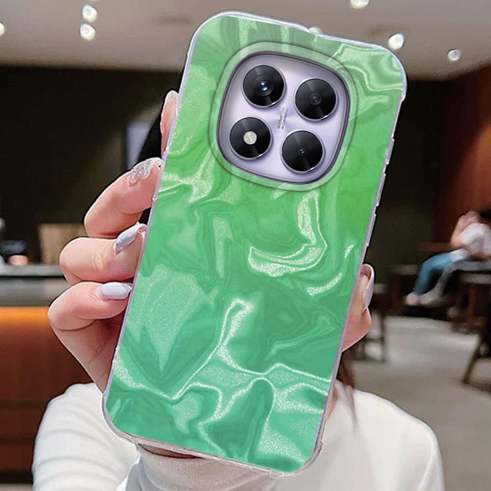 

Чехлы для телефонов Xiaomi Redmi Note 14 13 Pro Plus 5G 14T 13T Pro Poco M6 Pro Цветной градиентный лазерный чехол Силиконовый бампер Redmi Note 14 Pro 5G белый