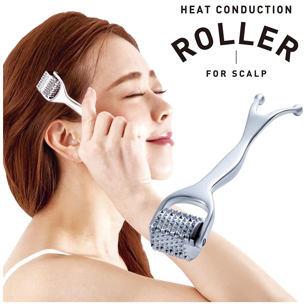 Alphax Scalp Massage Roller Heat Conductive Head Spa Silver