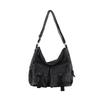 Women's Vintage Commuter Bag Large Capacity Denim Shoulder Bag